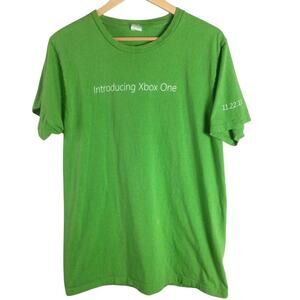 2013 XBOX One Launch Collector T Shirt Green game Large